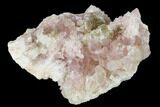 Pink Amethyst Geode Section with Calcite - Argentina #134780-1